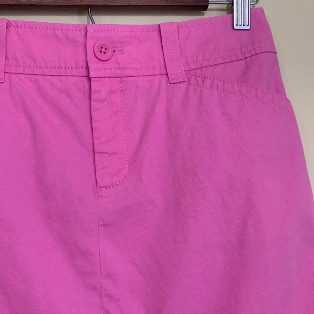 Lilly Pulitzer | Pink 100% Cotton Unlined Mini Skirt Flawed Size 0